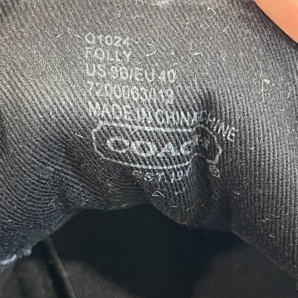 Coach Folly Black/White Low Top Sneaker - size 9 - Picture 10 of 11